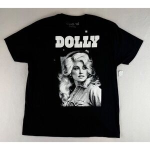 DOLLY Parton Portrait T-Shirt Men's‎ XL Black NEW